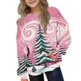 thumbnail image 1 of EGNMCR Chandails Sans Capuche pour Tout-Petits Filles Garçons Imprimé Manches Longues Col Rond Chandail chandail avec Poche Fille Polyester Haut, 1 of 6