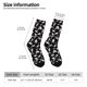 thumbnail image 2 of Balery Black White Leaves Calcetas Largas con Estampado para Hombre y Mujer – Suaves y Transpirables, Talla Única (US 5-11), 2 of 6