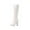 White, variant on Fesfesfes Boots For Women Knee High Fashion High-Heels Knee High Boots Multicolor Chunky Heel Round-Toe Boots US:7(40)