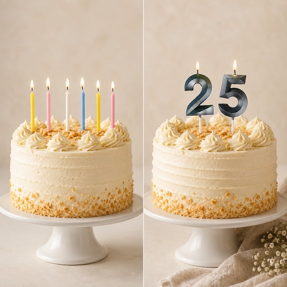 Black Birthday Candles: Number Cake Candles, Happy Birthday Numeric Candles Number 0-9 Used for Cake Decoration on Birthday Parties and Wedding Anniversary Celebration