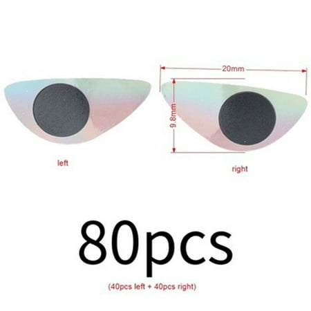 Versatile 2D Flat Fishing Eyes For Fly Tying Lure Making Stick On Jigs