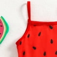 thumbnail image 5 of ATOGUTA Girls Racerback Swimsuit One-Piece Bathing Suits Kids Sport Summer Beach Swimwear Size 4T-7, Red, 5 of 6