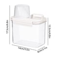 thumbnail image 3 of Leodye 1PCS Clear Airtight Food Storage Container with Lids Plastic Canisters for Kitchen Pantry Organization -5.5x3.1x6.8in, 3 of 6