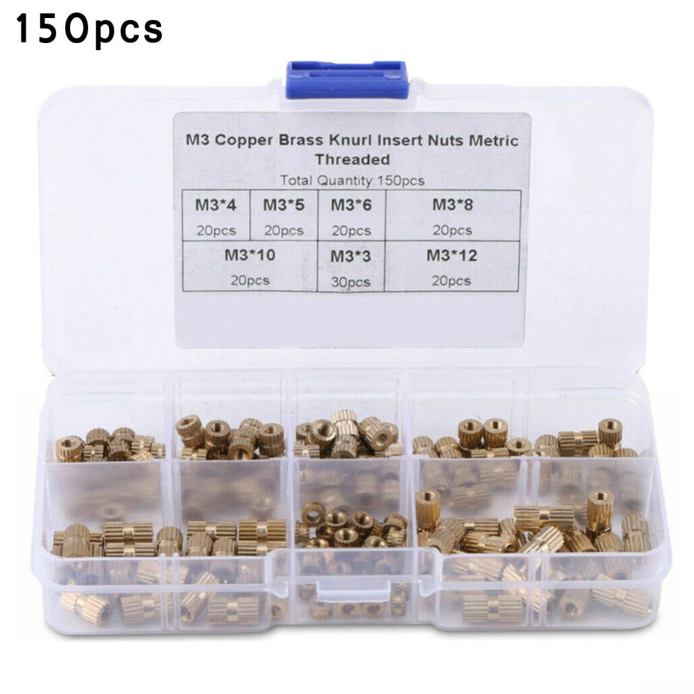 M3 Brass Threaded Heat Insert Plastic 3D Printing Metal Nuts With Storage Boxes 