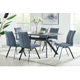 thumbnail image 6 of Margot Dark Gray Rectangular Dining Table with Black Finish, 6 of 6