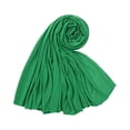 thumbnail image 3 of Stretch Jersey Hijab Scarf for Women Head Wrap Long Turban Muslim Head Scarves Wraps Featuring Solid Colors in Black Navy Blue Red Pink and More Fluorescent Green, 3 of 4