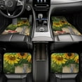thumbnail image 7 of Naloa Vintage Wooden Bucket Car Foot Mat Set of 4 Pieces - Universal Floor Liner Neoprene Full Set Floor Mats for Cars Trucks SUV, 7 of 7