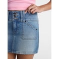 thumbnail image 4 of No Boundaries Three Button Mini Skort, Women's Sizes 00-20, 4 of 5