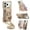 Khaki, variant on For Apple iPhone 17e / iPhone 16e Phone Case Wallet With Card Holder,PU Leather Case,Ring Holder Kickstand Magnetic Protective Women Men Cover With Shoulder Strap,Grey,For iPhone 17e/16e