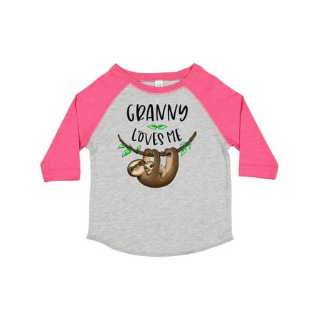 

Inktastic Granny Loves Me Cute Sloth and Baby Gift Toddler Boy or Toddler Girl T-Shirt