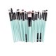 thumbnail image 2 of Juego de 20 brochas de maquillaje profesionales para sombra de ojos, base en polvo, sombra de ojos, delineador de ojos, labios, brochas cosméticas con lana sintética suave (azul), 2 of 5