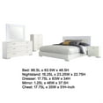 thumbnail image 5 of Sok 5pc Queen Bedroom Set- Faux Leather- Blue LED Lights- White Wood, 5 of 6