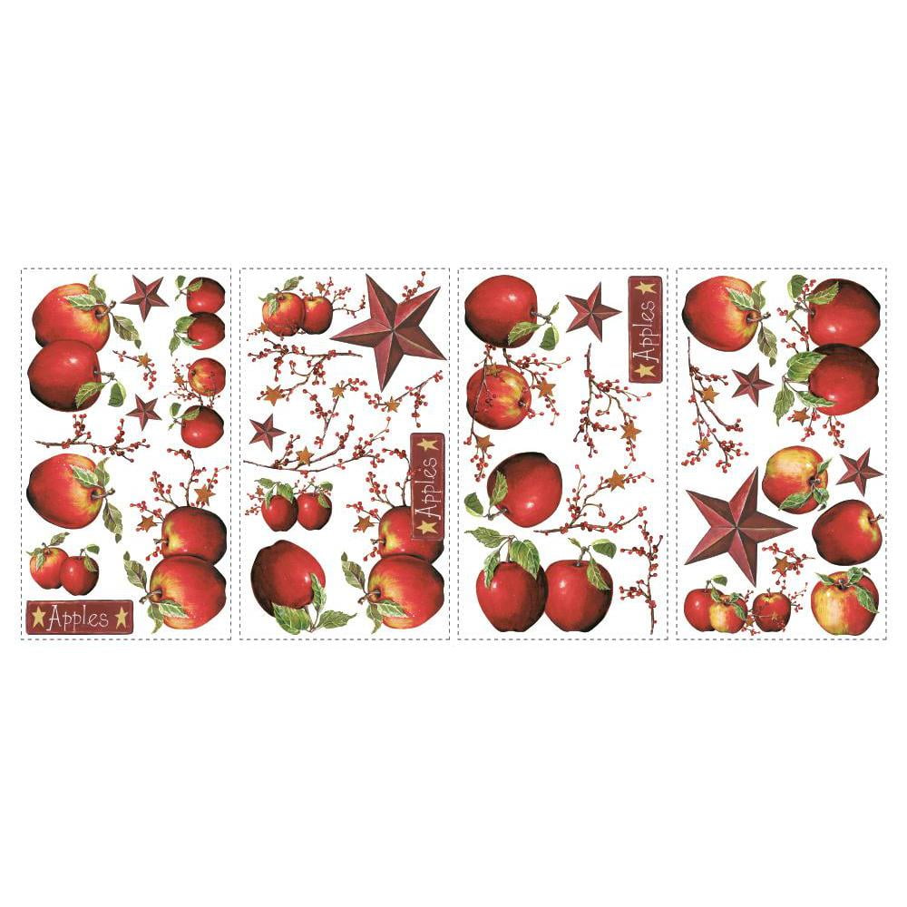 4/"-7/" Country apple apples fruit kitchen set wall safe sticker border cut out