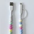 thumbnail image 4 of bedienty 1m Beaded Phone Cable 2 In 1 USB Charger Cable Usb Totype C Fast Charging USB Charger Cable 2 In 1 White Pearl, 4 of 5