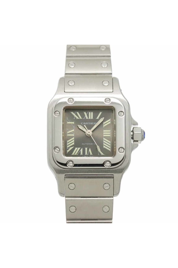 Pre-Owned Cartier Santos Galbee SM W20066D6 Women's Watch Asia Limited Edition Gray Automatic