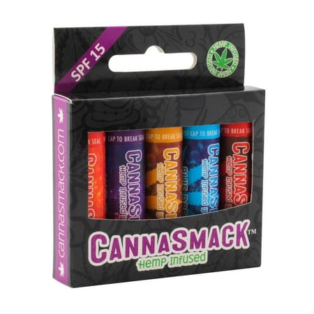 5PC PACK - Cannasmack Lip Balm Assortment - SPF 15