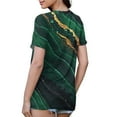 thumbnail image 3 of NAMTYQX Tops for Women Trendy Summer Crew Neck Lightweight Trending Graphic Short Sleeve Shirts for Women Dark Green Size 3XL, 3 of 5