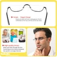 thumbnail image 5 of Half Reading Glasses - 2 Pairs Half Rim Metal Frame Glasses Spring Hinge Readers for Men and Women, Black+Gunmetal 2.50, 5 of 6