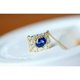thumbnail image 2 of Bluebell Jewels Pretty 14K Yellow Gold Finish Oval Cut Blue Cubic Zirconia Women's Pendant, 2 of 3