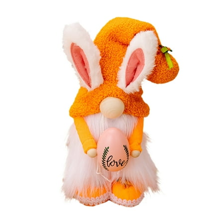 

Easter Ornament Decoration Supplies Cartoon Old Man Doll Rabbit Hugging Egg Shape