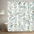 thumbnail image 2 of Green Shower Curtain, Leaf Shower Curtain Cute Plant Eucalyptus Aesthetic Sage Shower Curtain, 72x72 inch Shower Curtain with 12 Hooks Botanical Leaves Rustic Farm Nature Bath Curtain, 2 of 6