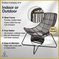 thumbnail image 4 of Finch Errol Woven Rattan 3pc Lounge Chair & Coffee Table Patio Set Black, 4 of 11