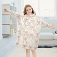 thumbnail image 5 of joogoo Blanket Hoodie for Bows Checkered Oversize Sweatshirt 3-14 YR L, 5 of 7