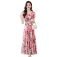 thumbnail image 5 of Plus Size Elegant Vintage Chiffon Dress For Women New Summer Lightweight Long Dress With Loose Fragments Elegant Style, 5 of 5
