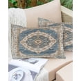 thumbnail image 6 of Boho Blue Throw Pillow Covers, Retro Tribal Traditional Distressed Printed Soft Breathable Pillow Cases with Invisible Zipper for Sleeping, King Size Pillowcases for Couch Bed Sofa Chair 20x36 Inches, 6 of 6