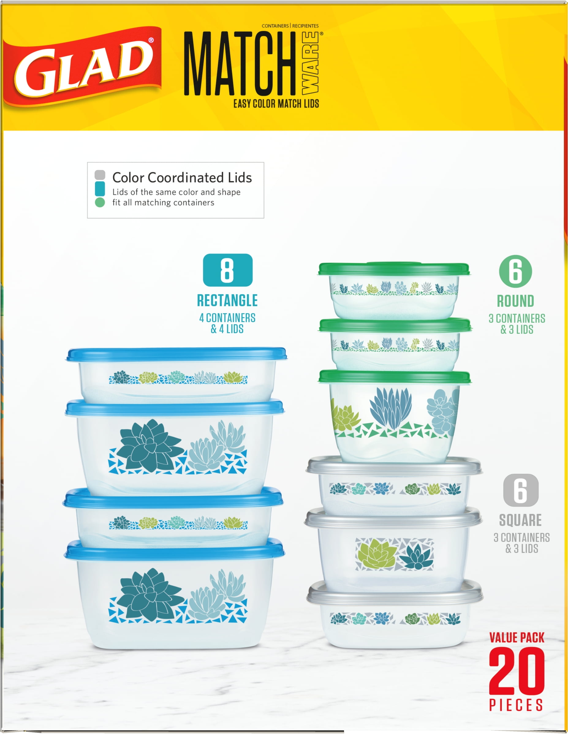 $5/mo - Finance GladWare Matchware Food Storage Containers, 20 pc