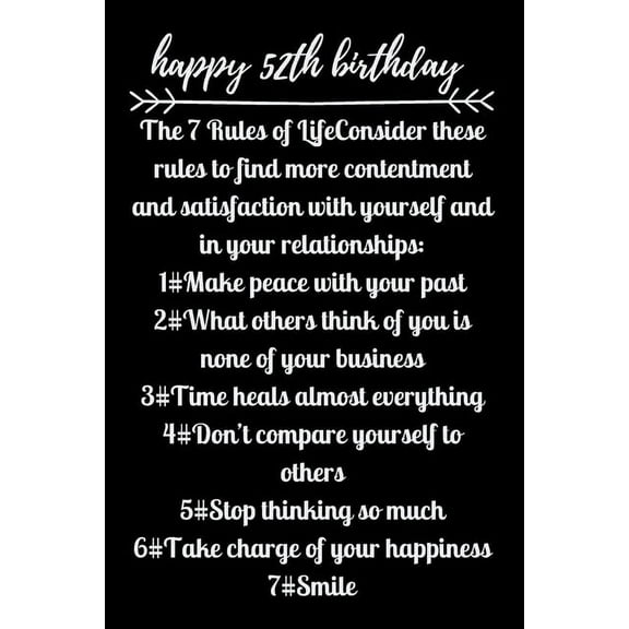 happy52th birthday The 7 Rules of Life (Paperback)