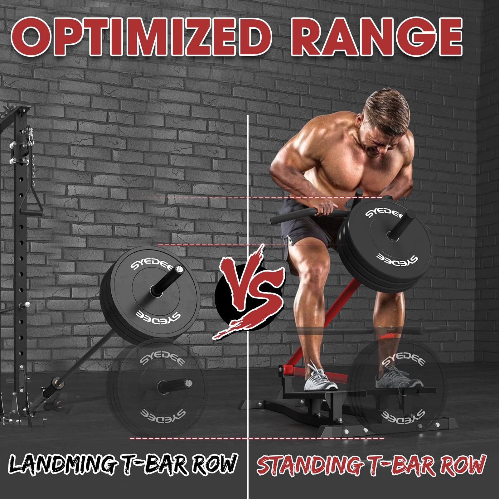 Standing t bar discount row