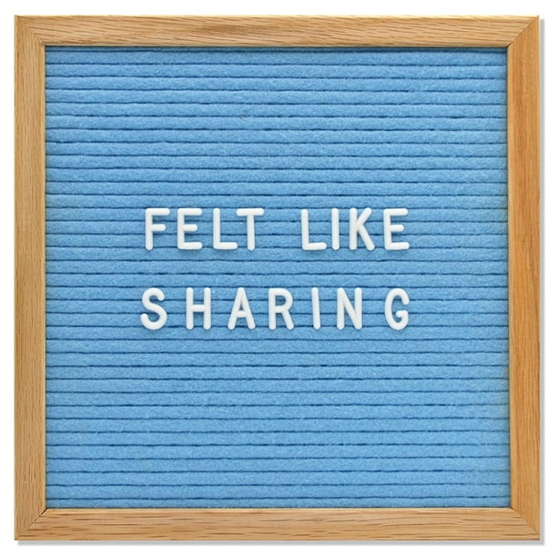 Light Blue Felt Letter Board With Letters 10 X10 By Felt Like Sharing Walmart Com Walmart Com