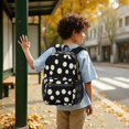 thumbnail image 6 of Daisy Pioneer Flower Black Pattern 17" School Backpacks for Teens,Waterproof Oxford Fabric,S-Shape Padded Straps for School,Travel,Hiking,Camping, 6 of 6