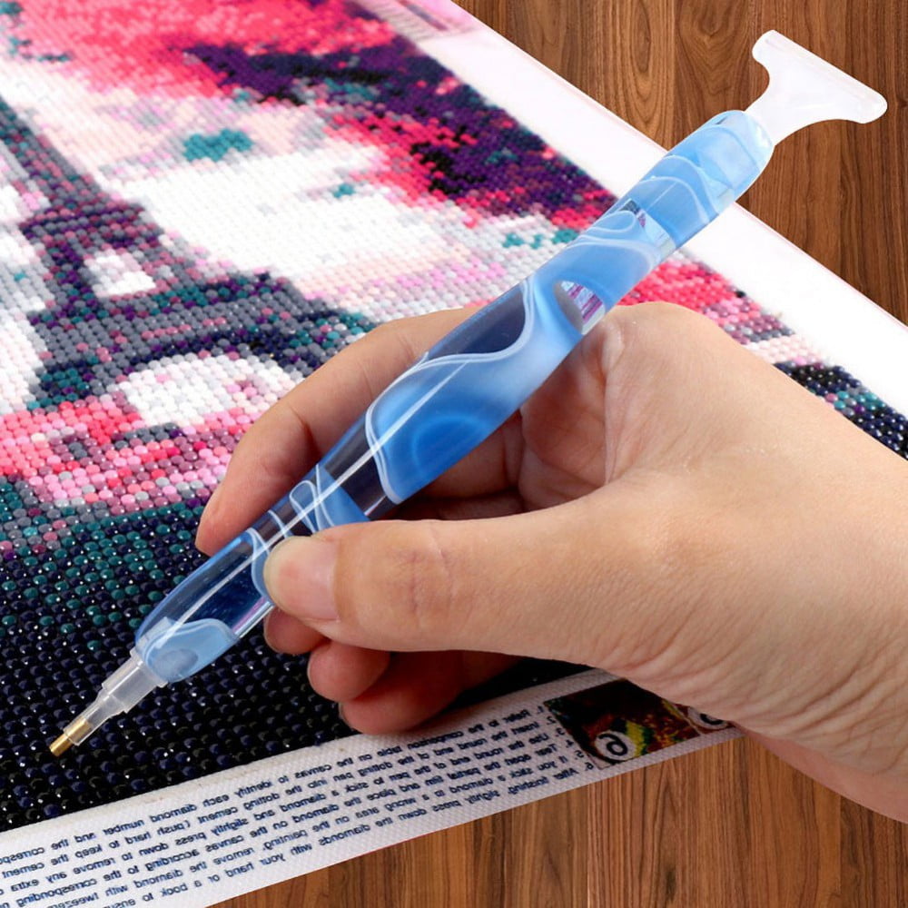 Sonsage Diamond Painting Pen for Adult,Dark Blue Curvy Body Pen 5D DIY Handturned Resin Art Rhinestone Applicator