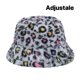 thumbnail image 1 of Sombreros de cubo esponjosos de piel sintética de leopardo de vaca para mujer, sombrero de sol cálido para exteriores, gorra de pescador peluda de terciopelo suave, moda de Panamá para niña, Invierno, 1 of 5