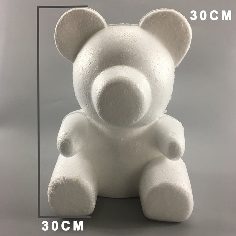 Guajave Polystyrene Styrofoam White Foam Bear Mold DIY Valentines Day Party Gifts 