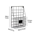 thumbnail image 2 of Simple Wrought Iron Grid Magazine Rack, Home Wall Decoration Wall Storage Bookshelf, 2 of 6