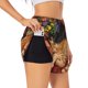 thumbnail image 1 of Balery Sleeping Cat Flowers Pantalones cortos deportivos para mujer con forro y dos bolsillos, elásticos, para entrenamiento, gimnasio, yoga-XX-Large, 1 of 7