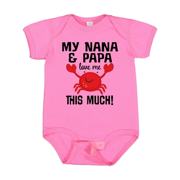 Inktastic Nana and Papa Love Me Grandson Boys or Girls Baby Bodysuit