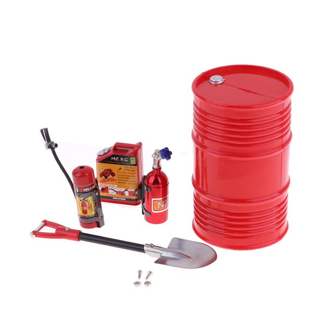 Accesorio de pala de tambor de aceite para tanque de para 1/10 Scx10 rojo Zulema RC Turbine Fire Extinguisher