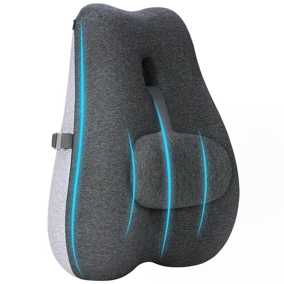 NUBILY Soporte Lumbar para Silla de Oficina, Respaldo para Asiento Auto, Respaldo Silla Oficina, Coj&iacute;n Trasero Espuma Aliviar el Dolor de Espalda, Adecuado Autom&oacute;vil y Hogar