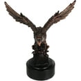thumbnail image 2 of Majestic American Bald Eagle Skimming Over Water To Catch Fish Figurine W/ Base, 2 of 4