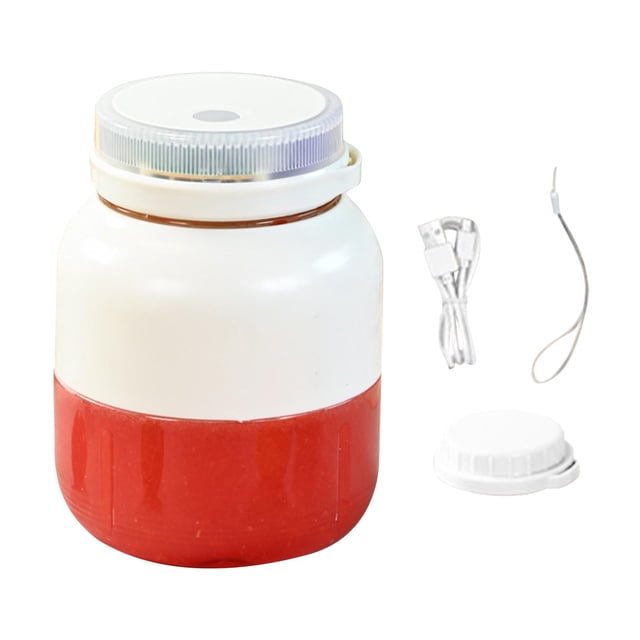 Exprimidor eléctrico de 800 ml para naranjas y limones, ideal para cocina, camping y picnic. blanco