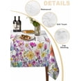 thumbnail image 5 of Pink Spring Floral Rectangle Tablecloth, Flowers Elegant Pastoral Watercolor Waterproof & StainResistant Tablecloth, Washable Oil-proof Table Cover for Dining/Party/Wedding/Camping/Buffet 54x108 In, 5 of 9