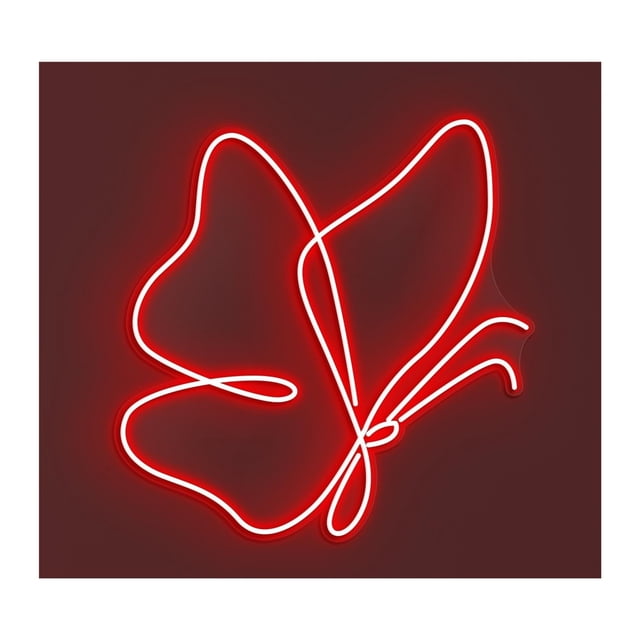 Letrero De Neón Con Luz LED Mariposa, Tienda Animales, Decoración Pared Para Habitación Infantil, Dormitorio, Guardería, 42cm