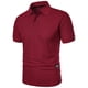 thumbnail image 5 of Camiseta informal de manga corta y corte ajustado para hombre, de color liso, poliéster, versátil para hacer ejercicio y para el uso diario., 5 of 7