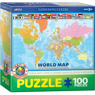 Ravensburger 30 Piece Large Framed Puzzle Animals World Map 066414