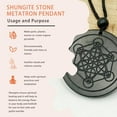 thumbnail image 3 of Generic 35mm Shungite Stone Metatron Pendant Black Natural Stone Metatron Pendant Jewelry for Men and Women, 3 of 5