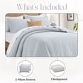 thumbnail image 5 of Ameha 3-Piece Linen Bedspread Set Ultrasonic Chevron Pattern Lightweight Coverlet White King, 5 of 8